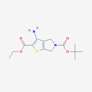 molecular formula C14H20N2O4S B15270260 5-tert-Butyl 2-ethyl 3-amino-4H,5H,6H-thieno[2,3-c]pyrrole-2,5-dicarboxylate 