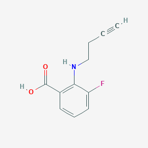 molecular formula C11H10FNO2 B15270262 2-[(But-3-yn-1-yl)amino]-3-fluorobenzoic acid 