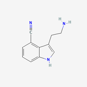 molecular formula C11H11N3 B15270278 3-(2-aminoethyl)-1H-Indole-4-carbonitrile CAS No. 117719-66-1