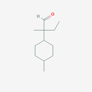 molecular formula C12H22O B15270303 2-Methyl-2-(4-methylcyclohexyl)butanal 