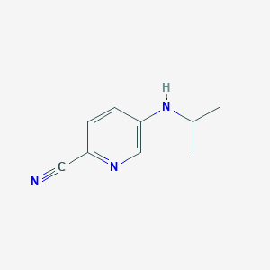 molecular formula C9H11N3 B15270304 5-[(Propan-2-yl)amino]pyridine-2-carbonitrile 