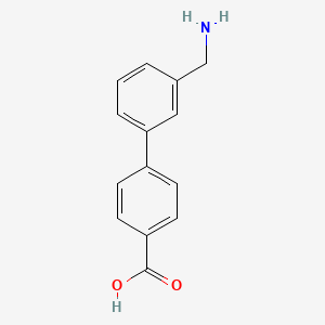 molecular formula C14H13NO2 B15270325 3'-(Aminomethyl)-biphenyl-4-carboxylic acid 