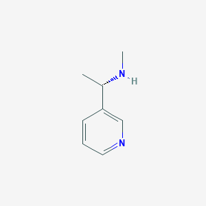 molecular formula C8H12N2 B15270333 ((1s)-1-(3-Pyridyl)ethyl)methylamine 