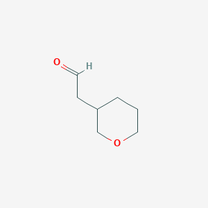 molecular formula C7H12O2 B1527034 2-(Oxan-3-yl)acetaldehyde CAS No. 1050493-75-8