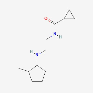 molecular formula C12H22N2O B15270340 N-{2-[(2-methylcyclopentyl)amino]ethyl}cyclopropanecarboxamide 