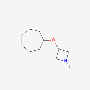 molecular formula C10H19NO B15270352 3-(Cycloheptyloxy)azetidine 