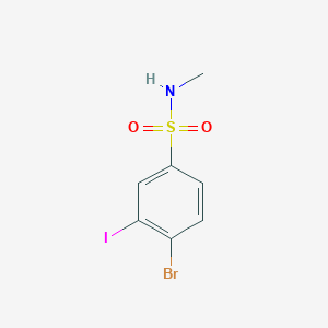 molecular formula C7H7BrINO2S B15270394 4-Bromo-3-iodo-N-methylbenzene-1-sulfonamide 