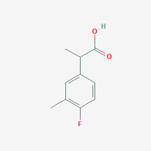 molecular formula C10H11FO2 B15270398 2-(4-Fluoro-3-methylphenyl)propanoic acid 