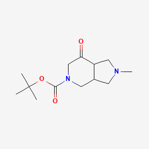 molecular formula C13H22N2O3 B15270416 tert-Butyl 2-methyl-7-oxo-octahydro-1H-pyrrolo[3,4-c]pyridine-5-carboxylate 