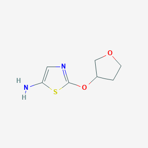 molecular formula C7H10N2O2S B15270442 5-Amino-2-(tetrahydrofuran-3-yloxy)thiazole 