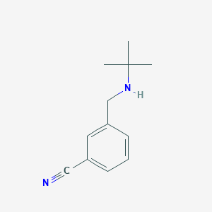 molecular formula C12H16N2 B15270474 3-[(Tert-butylamino)methyl]benzonitrile 