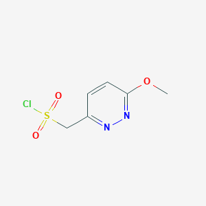 molecular formula C6H7ClN2O3S B15270488 (6-Methoxypyridazin-3-yl)methanesulfonyl chloride 