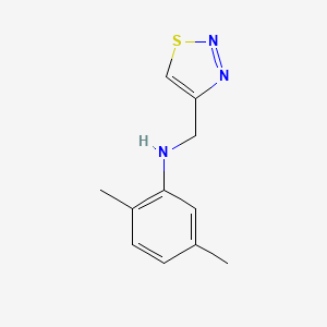 molecular formula C11H13N3S B15270510 2,5-Dimethyl-N-(1,2,3-thiadiazol-4-ylmethyl)aniline 