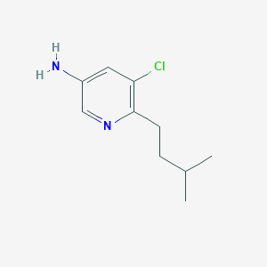 molecular formula C10H15ClN2 B15270580 5-Chloro-6-(3-methylbutyl)pyridin-3-amine 