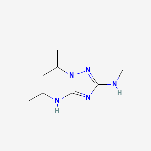 molecular formula C8H15N5 B15270586 N,5,7-Trimethyl-4H,5H,6H,7H-[1,2,4]triazolo[1,5-a]pyrimidin-2-amine 