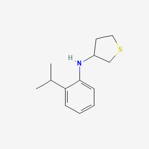 molecular formula C13H19NS B15270598 N-[2-(Propan-2-yl)phenyl]thiolan-3-amine 