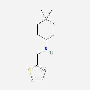 molecular formula C13H21NS B15270606 4,4-dimethyl-N-(thiophen-2-ylmethyl)cyclohexan-1-amine 