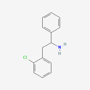 molecular formula C14H14ClN B15270626 2-(2-Chlorophenyl)-1-phenylethan-1-amine 