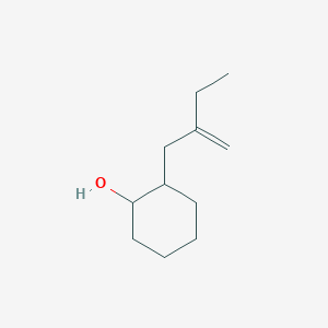 molecular formula C11H20O B15270632 2-(2-Methylidenebutyl)cyclohexan-1-ol 