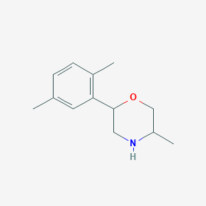 molecular formula C13H19NO B15270640 2-(2,5-Dimethylphenyl)-5-methylmorpholine 