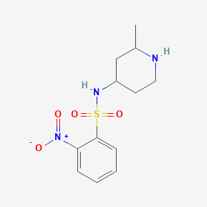 molecular formula C12H17N3O4S B15270654 N-(2-Methylpiperidin-4-yl)-2-nitrobenzene-1-sulfonamide 