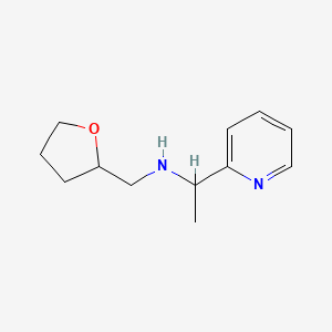 molecular formula C12H18N2O B15270661 (Oxolan-2-ylmethyl)[1-(pyridin-2-yl)ethyl]amine 