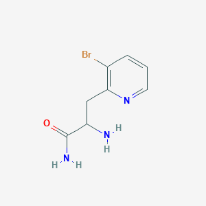 molecular formula C8H10BrN3O B15270682 2-Amino-3-(3-bromopyridin-2-yl)propanamide 