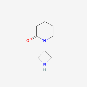 molecular formula C8H14N2O B15270697 1-(Azetidin-3-yl)piperidin-2-one 