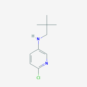 molecular formula C10H15ClN2 B15270704 6-chloro-N-(2,2-dimethylpropyl)pyridin-3-amine 