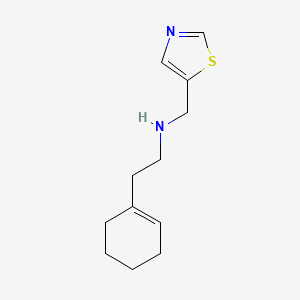 molecular formula C12H18N2S B15270748 [2-(Cyclohex-1-en-1-yl)ethyl](1,3-thiazol-5-ylmethyl)amine 