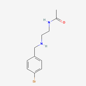 molecular formula C11H15BrN2O B15270778 N-(2-{[(4-bromophenyl)methyl]amino}ethyl)acetamide 