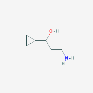 molecular formula C6H13NO B1527078 3-Amino-1-cyclopropylpropan-1-ol CAS No. 1226127-55-4