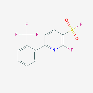 molecular formula C12H6F5NO2S B15270788 2-Fluoro-6-[2-(trifluoromethyl)phenyl]pyridine-3-sulfonyl fluoride 