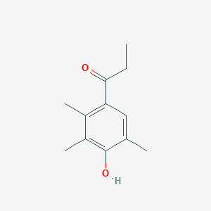 molecular formula C12H16O2 B15270791 1-(4-Hydroxy-2,3,5-trimethylphenyl)propan-1-one 