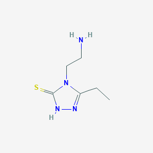 molecular formula C6H12N4S B15270829 4-(2-Aminoethyl)-5-ethyl-4H-1,2,4-triazole-3-thiol 