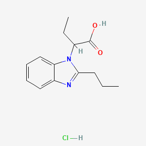 2-(2-Propyl-1H-benzimidazol-1-yl)butanoic acid hydrochloride