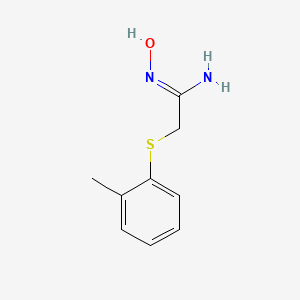 molecular formula C9H12N2OS B15270830 N'-Hydroxy-2-[(2-methylphenyl)sulfanyl]ethanimidamide 