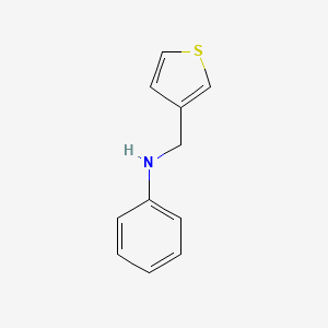 molecular formula C11H11NS B15270833 N-(thiophen-3-ylmethyl)aniline 