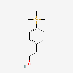 molecular formula C11H18OSi B15270855 2-[4-(Trimethylsilyl)phenyl]ethan-1-ol 