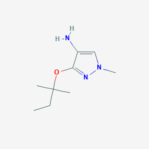molecular formula C9H17N3O B15270902 1-Methyl-3-[(2-methylbutan-2-yl)oxy]-1H-pyrazol-4-amine 
