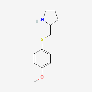 molecular formula C12H17NOS B15270912 2-(((4-Methoxyphenyl)thio)methyl)pyrrolidine 