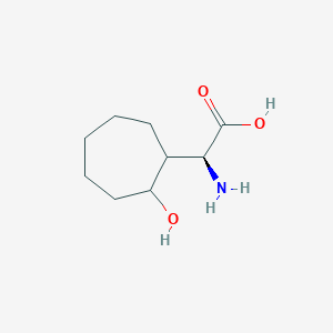 molecular formula C9H17NO3 B15270967 (2S)-2-Amino-2-(2-hydroxycycloheptyl)acetic acid 