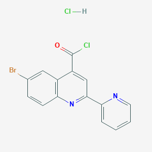 6-Bromo-2-(pyridin-2-yl)quinoline-4-carbonyl chloride hydrochloride