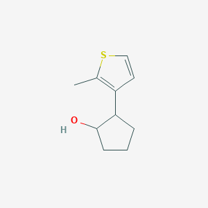 molecular formula C10H14OS B15270980 2-(2-Methylthiophen-3-yl)cyclopentan-1-ol 