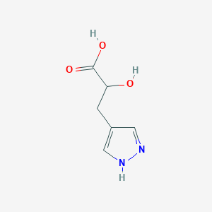 molecular formula C6H8N2O3 B15270984 2-hydroxy-3-(1H-pyrazol-4-yl)propanoic acid 