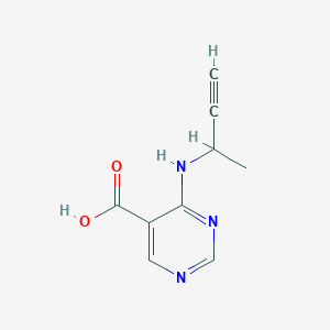 molecular formula C9H9N3O2 B15270986 4-[(But-3-yn-2-yl)amino]pyrimidine-5-carboxylic acid 