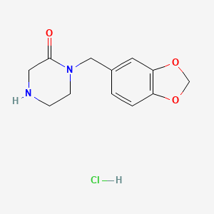 1-(1,3-Benzodioxol-5-ylmethyl)-2-piperazinone hydrochloride