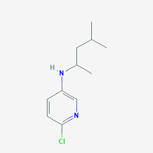 molecular formula C11H17ClN2 B15271064 6-chloro-N-(4-methylpentan-2-yl)pyridin-3-amine 