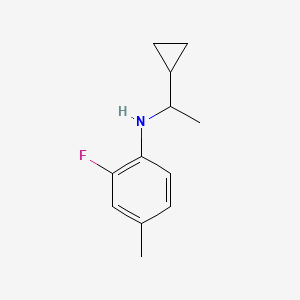 molecular formula C12H16FN B15271086 N-(1-cyclopropylethyl)-2-fluoro-4-methylaniline 