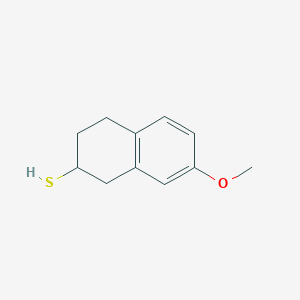 molecular formula C11H14OS B15271124 7-Methoxy-1,2,3,4-tetrahydronaphthalene-2-thiol 